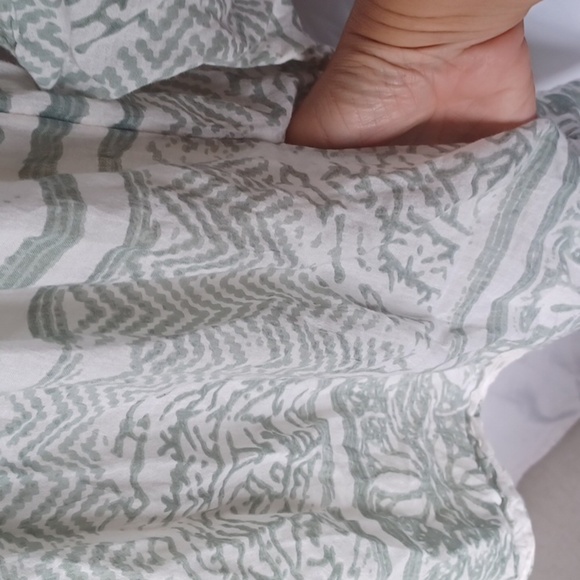 Free People Sun Daze Lace Mini Dress Ivory & green Combo with pockets - Picture 7 of 10